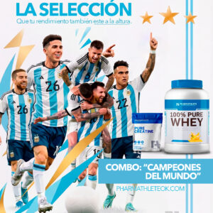 COMBO "CAMPEONES DEL MUNDO" Whey Protein + Creatina